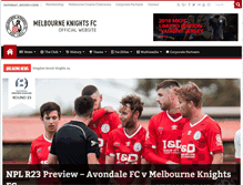 Tablet Screenshot of melbourneknights.com.au